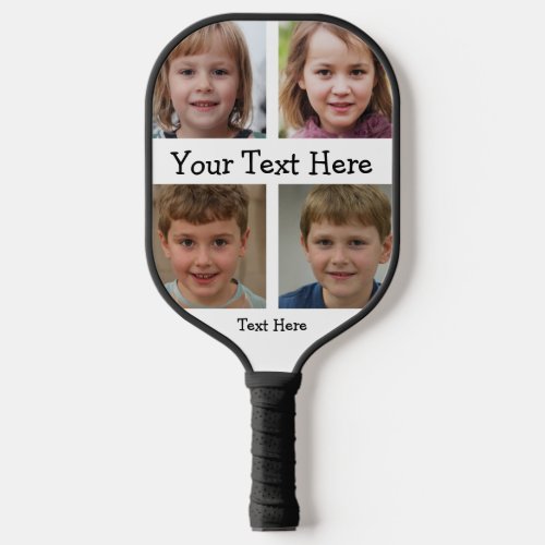 Create Your Own 4 Family Photo Collage Pickleball Paddle