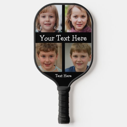 Create Your Own 4 Family Photo Collage  Pickleball Paddle