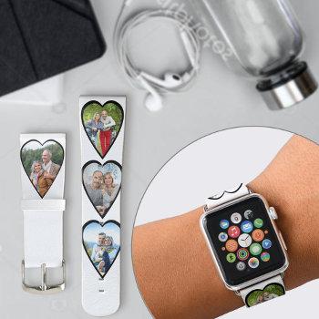 Create Your Own 4 Heart Shaped Photo Apple Watch Band by darlingandmay at Zazzle