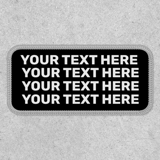 Create Your Own 4 lines of Text  Patch (Front)