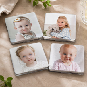 Create Your Own 4 Photo Coaster Set