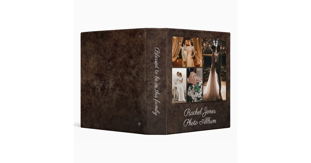 Create Your Own 4 Photo Collage 3 Ring Binder | Zazzle