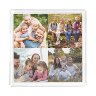 Create your Own 4 Photo Collage Acrylic Tray
