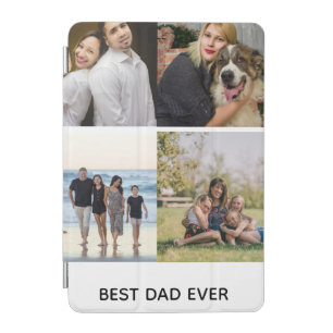 Create Your Own 4 Photo Collage Best Dad Ever iPad Mini Cover