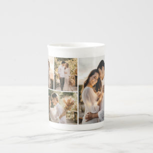 Create Your Own 4 Photo Collage Bone China Mug