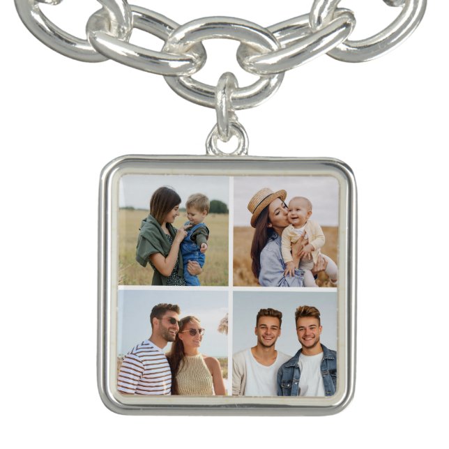 Create Your Own 4 Photo Collage Bracelet (Design)