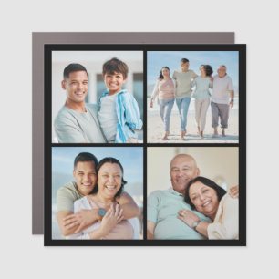 Create Your Own 4 Photo Collage Car Magnet