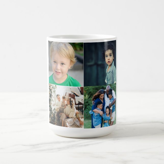 Create Your Own 4 Photo Collage Coffee Mug (Center)