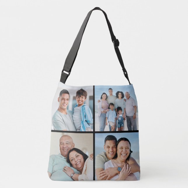 Create Your Own 4 Photo Collage Crossbody Bag (Back)