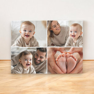 Create Your Own 4 Photo Collage Cute Baby Fleece Blanket