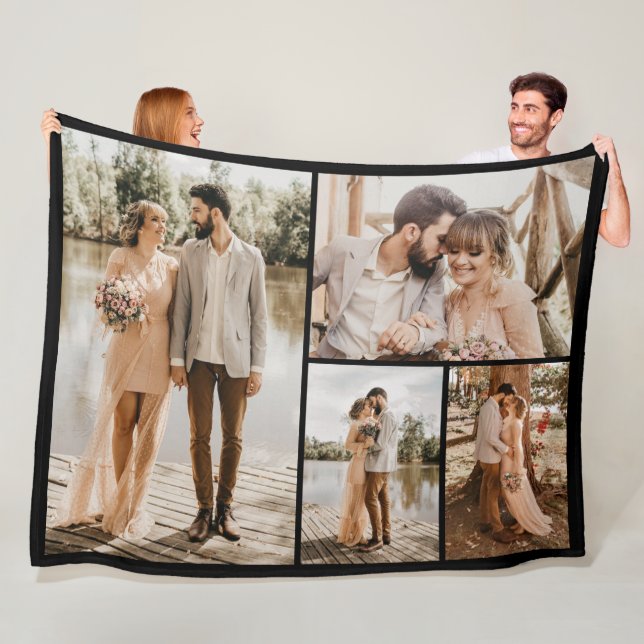 Create Your Own 4 Photo Collage Fleece Blanket (In Situ)