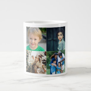 Create Your Own 4 Photo Collage Giant Coffee Mug