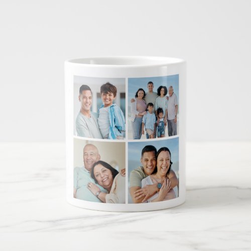 Create Your Own 4 Photo Collage Giant Coffee Mug