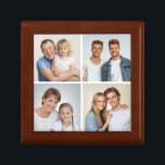 Create Your Own 4 Photo Collage Gift Box<br><div class="desc">Create your own 4 Photo Collage for Christmas, Birthdays, Weddings, Anniversaries, Graduations, Father's Day, Mother's Day or any other Special Occasion, with our easy-to-use design tool. Add your favorite photos of friends, family, vacations, hobbies and pets and you'll have a stunning, one-of-a-kind photo collage. Our custom photo collage is perfect...</div>
