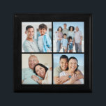 Create Your Own 4 Photo Collage Gift Box<br><div class="desc">Create your own 4 Photo Collage for Christmas, Birthdays, Weddings, Anniversaries, Graduations, Father's Day, Mother's Day or any other Special Occasion, with our easy-to-use design tool. Add your favorite photos of friends, family, vacations, hobbies and pets and you'll have a stunning, one-of-a-kind photo collage. Our custom photo collage is perfect...</div>