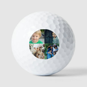 Create Your Own 4 Photo Collage Golf Balls