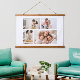 Create Your Own 4 Photo Collage Hanging Tapestry