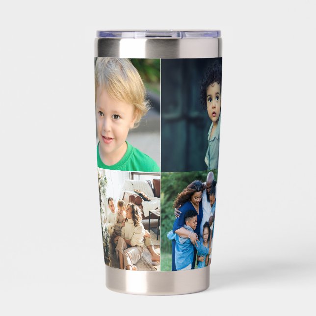 Create Your Own 4 Photo Collage Insulated Tumbler (Front)
