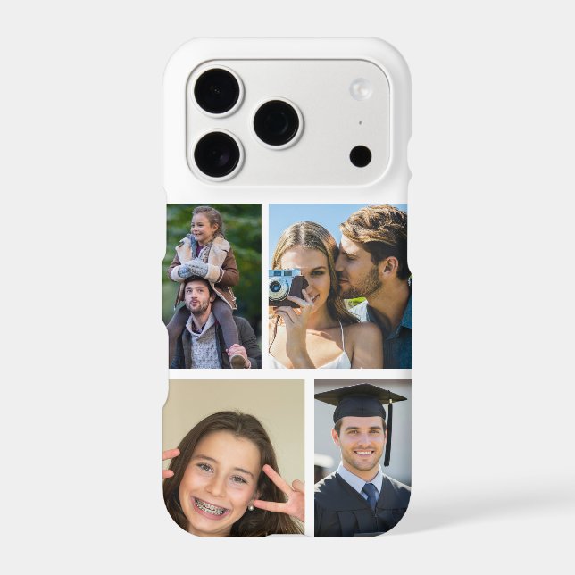 Create your Own 4 Photo Collage  iPhone Case (Back)