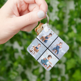 Create Your Own 4 Photo Collage Keychain
