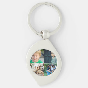 Create Your Own 4 Photo Collage Keychain