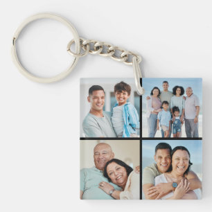 Create Your Own 4 Photo Collage Keychain