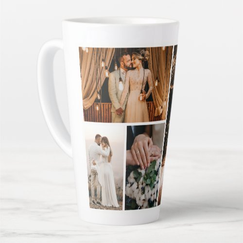 Create Your Own 4 Photo Collage Latte Mug