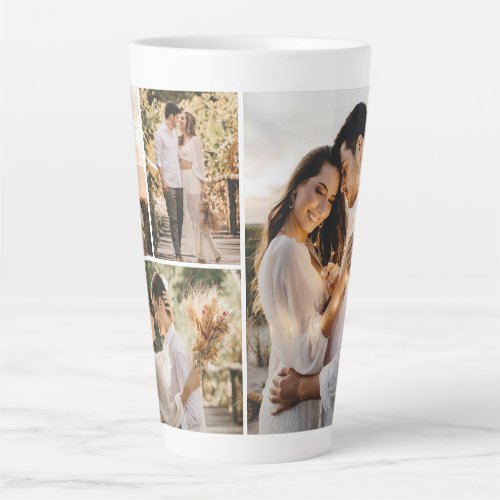 Create Your Own 4 Photo Collage Latte Mug