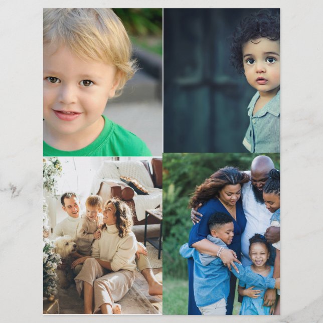 Create Your Own 4 Photo Collage Letterhead (Front)