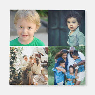Create Your Own 4 Photo Collage Magnet