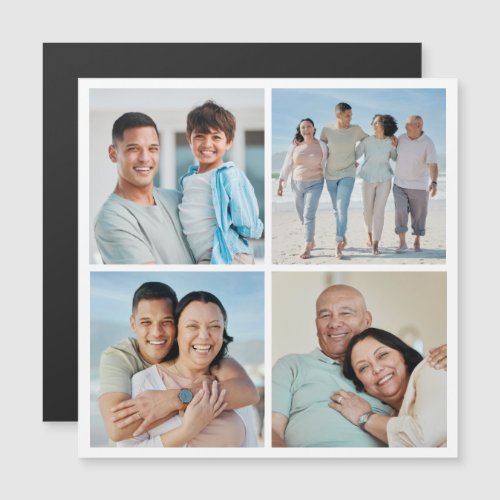 Create Your Own 4 Photo Collage Magnetic Card