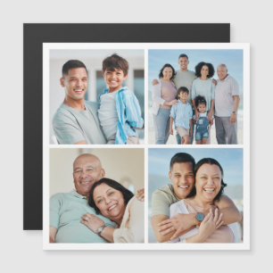 Create Your Own 4 Photo Collage Magnetic Card