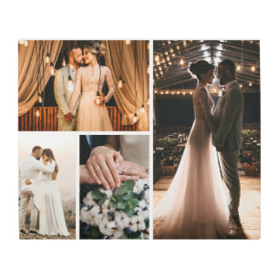 Create Your Own 4 Photo Collage Metal Print