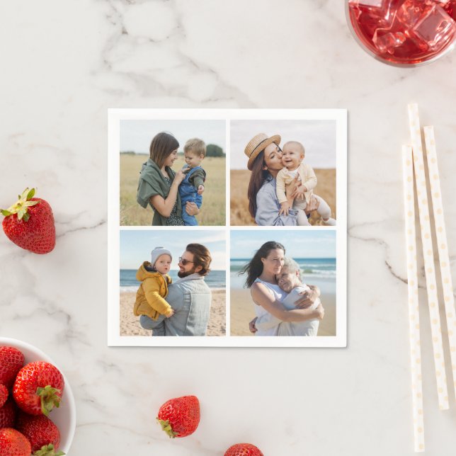 Create Your Own 4 Photo Collage Napkins (Insitu)