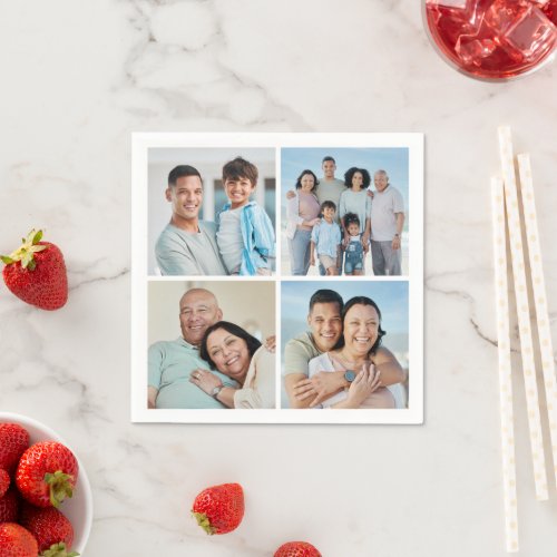 Create Your Own 4 Photo Collage Napkins
