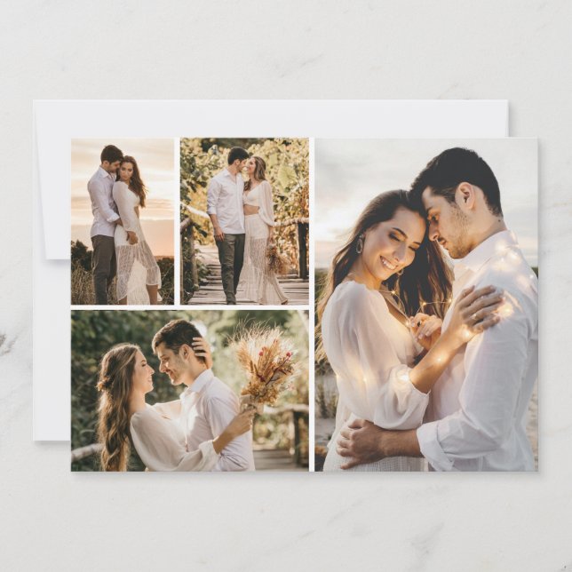 Create Your Own 4 Photo Collage Note Card (Front)