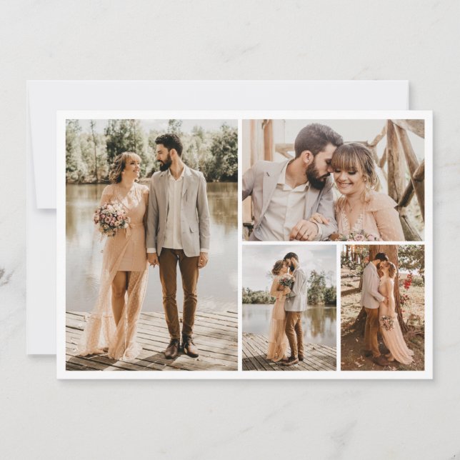 Create Your Own 4 Photo Collage Note Card (Front)