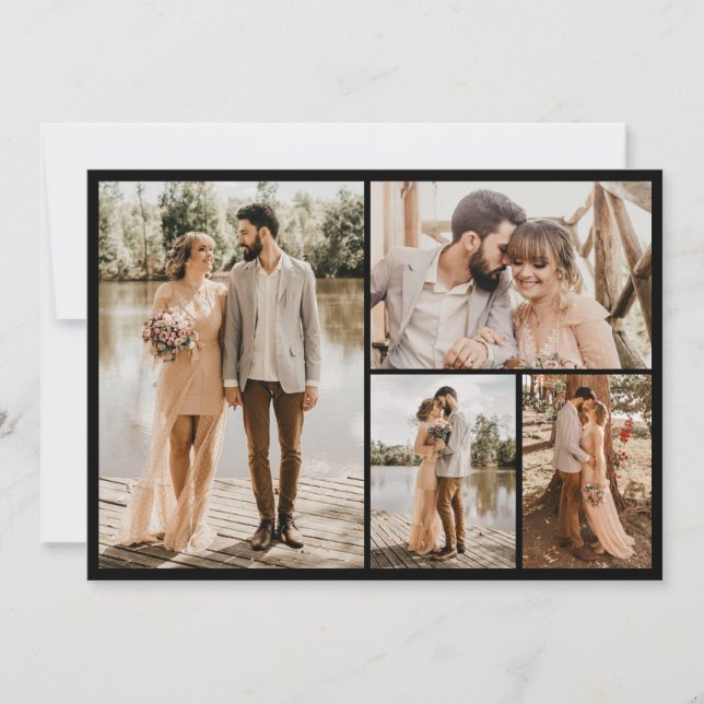 Create Your Own 4 Photo Collage Note Card (Front)