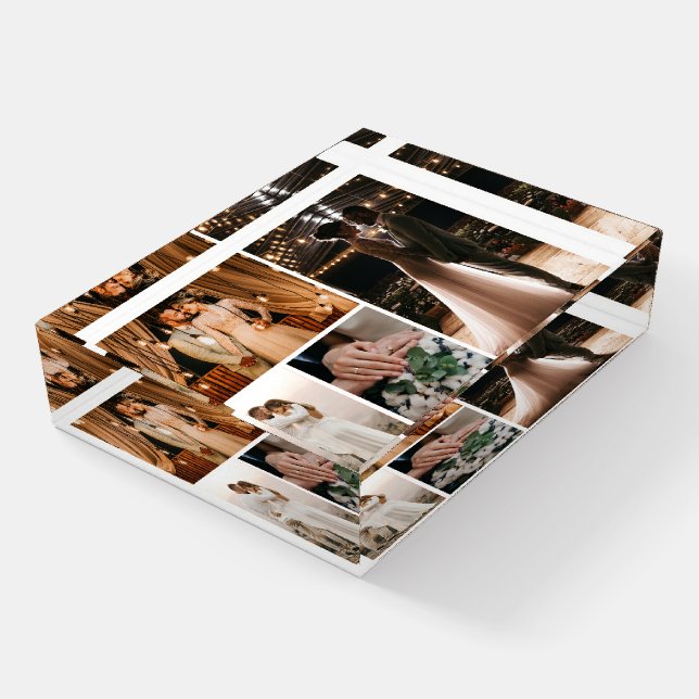 Create Your Own 4 Photo Collage Paperweight (Angled)