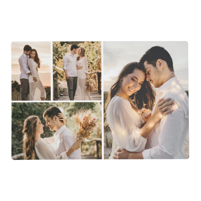 Create Your Own 4 Photo Collage Placemat (Front)