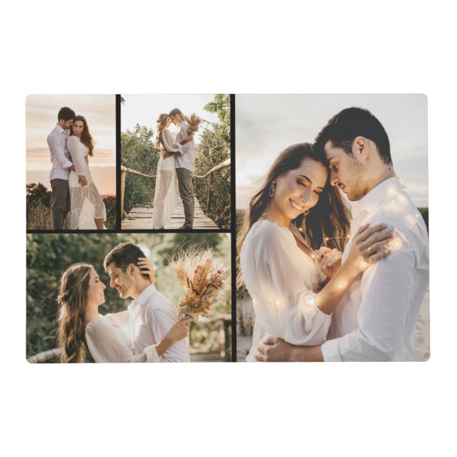 Create Your Own 4 Photo Collage Placemat (Front)