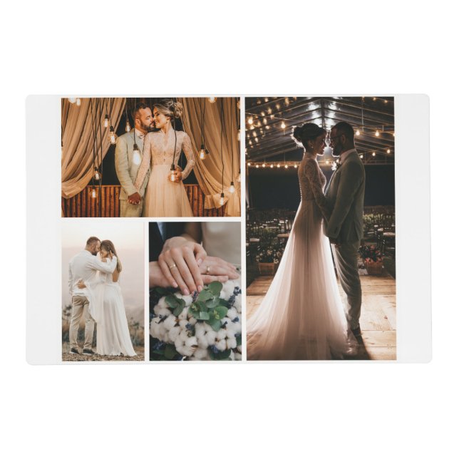 Create Your Own 4 Photo Collage Placemat (Front)