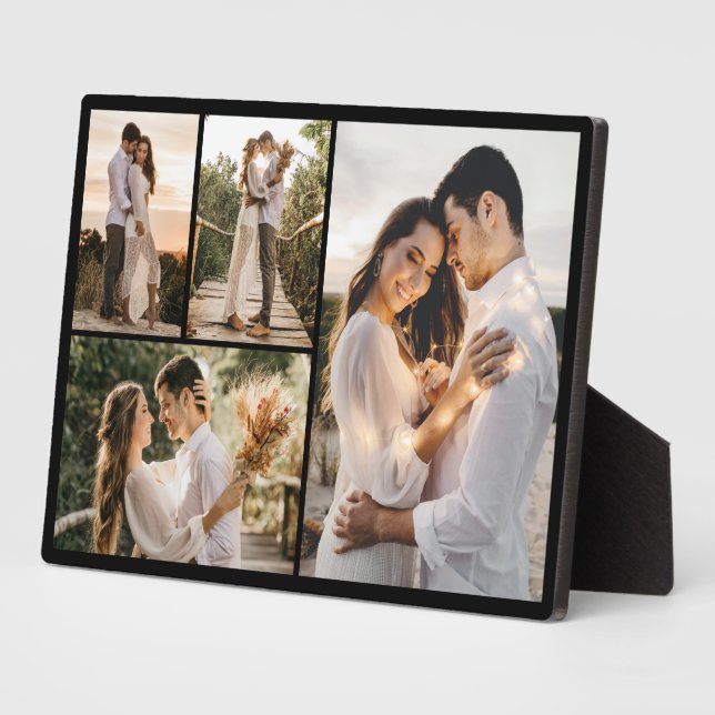 Create Your Own 4 Photo Collage Plaque (Side)