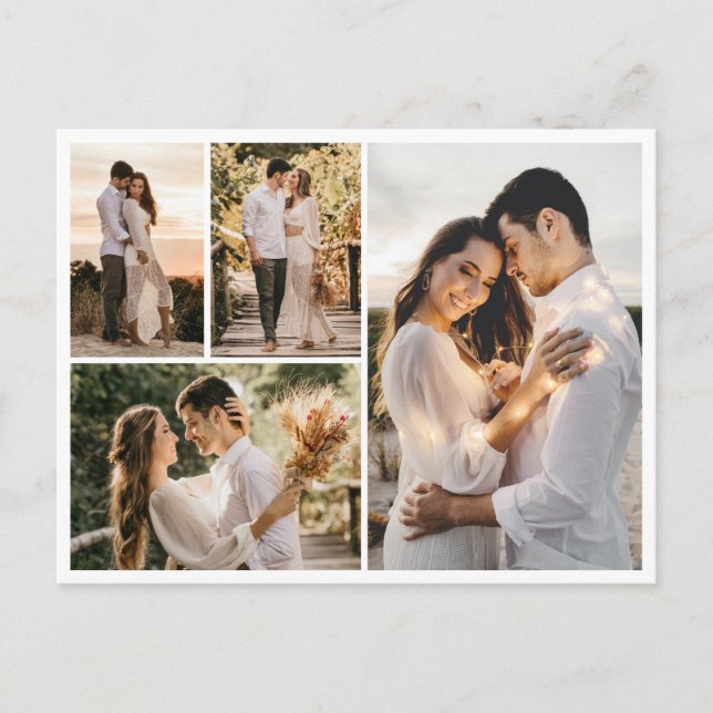Create Your Own 4 Photo Collage Postcard (Front)
