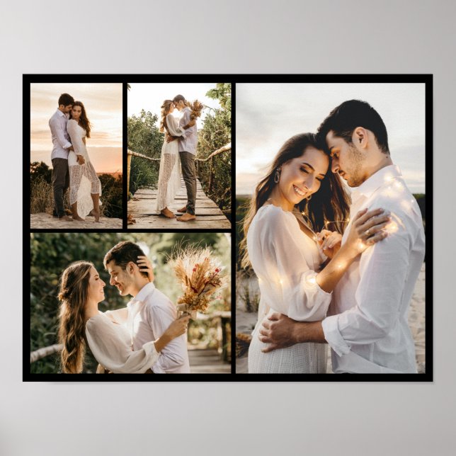 Create Your Own 4 Photo Collage Poster (Front)