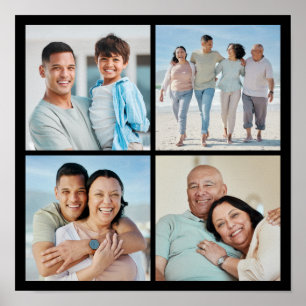 Create Your Own 4 Photo Collage Poster