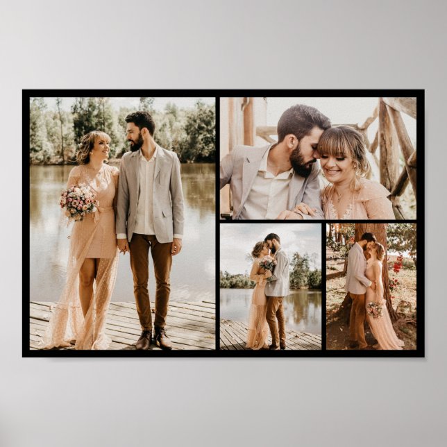 Create Your Own 4 Photo Collage Poster (Front)