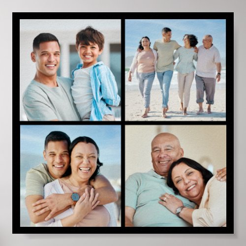 Create Your Own 4 Photo Collage Poster