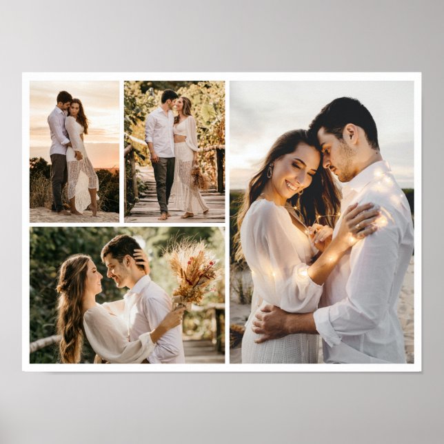 Create Your Own 4 Photo Collage Poster (Front)
