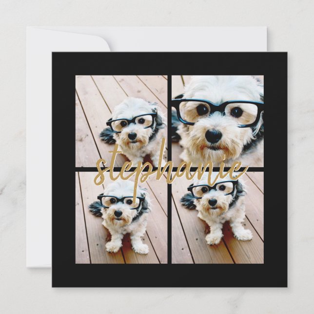 Create Your Own 4 Photo Collage - Script Name (Front)
